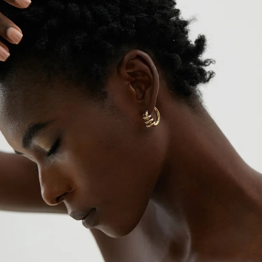 Gold plated earrings